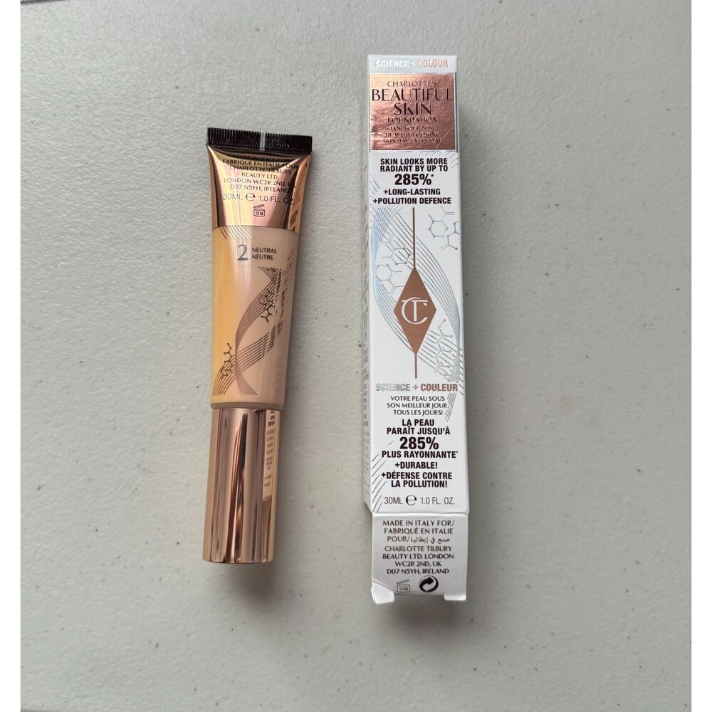 Charlotte Tilbury Beautiful Skin Foundation ~ 2 NEUTRAL ~ 1 fl oz